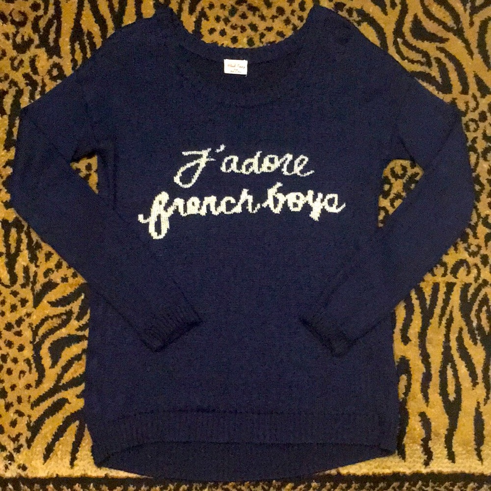 PAC SUN *J’adore French Boys* Sweater 👨🏻‍🎨